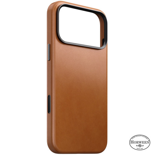 NOMAD Traditional Leather Case - etui do iPhone 18 Pro Max / 17 Pro Max kompatybilne z MagSafe, skóra Horween (saddle)