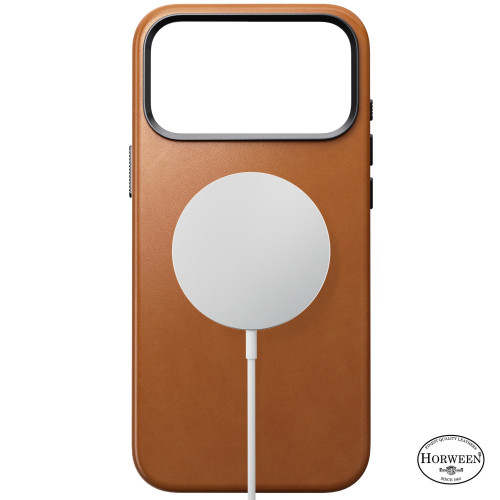 NOMAD Traditional Leather Case - etui do iPhone 18 Pro Max / 17 Pro Max kompatybilne z MagSafe, skóra Horween (saddle), widok 2
