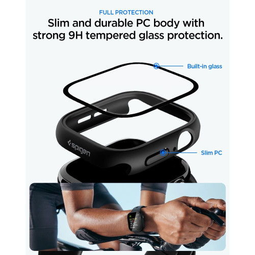Spigen Thin Fit 360 Apple Watch 10 / 11 (42 Mm) Black, widok 4