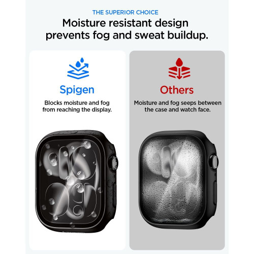 Spigen Thin Fit 360 Apple Watch 10 / 11 (42 Mm) Black, widok 5