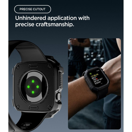 Spigen Rugged Armor Apple Watch 12 (42 Mm) Matte Black, widok 8