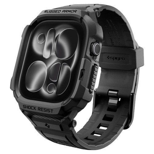 Spigen Rugged Armor Pro Apple Watch 12 (46 Mm) Matte Black