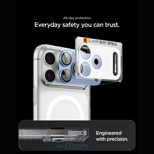 OsŁona Aparatu Spigen Optik Pro Xl Glas.tr Ez Fit Camera Protector Iphone 18 Pro Light Blue, Ansicht 6