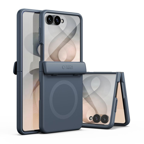 Tech-protect Kevlar Aura Magsafe Galaxy Z Flip 8 Navy Blue, Ansicht 2