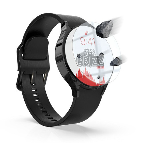 Hybrid glass resistance test GrizzGlass HybridGlass on the watch