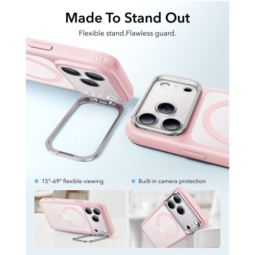 Esr Classic Hybrid Kickstand Magsafe Iphone 17 Pro / 18 Pro Frosted Bubblegum Pink, widok 3