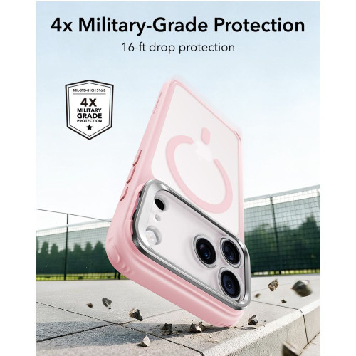 Esr Classic Hybrid Kickstand Magsafe Iphone 17 Pro / 18 Pro Frosted Bubblegum Pink, widok 4