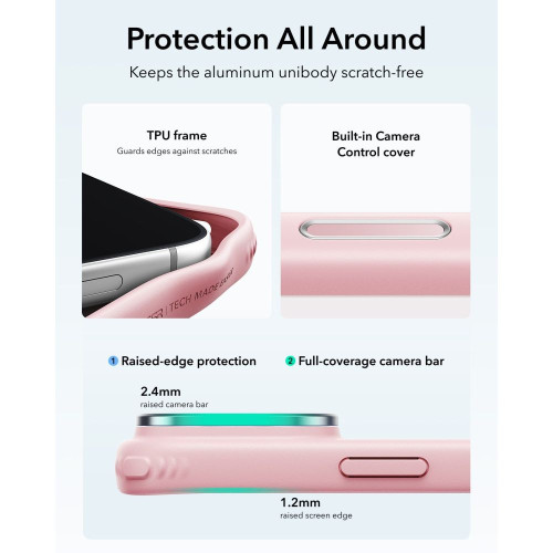 Esr Classic Hybrid Kickstand Magsafe Iphone 17 Pro / 18 Pro Frosted Bubblegum Pink, widok 5