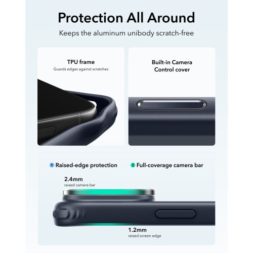Esr Classic Hybrid Kickstand Magsafe Iphone 17 Pro Max / 18 Pro Max Frosted Blue, Ansicht 5