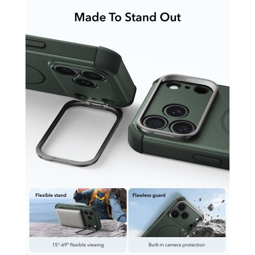 Esr Cyber Tough Kickstand Magsafe Iphone 17 Pro / 18 Pro Green, widok 4