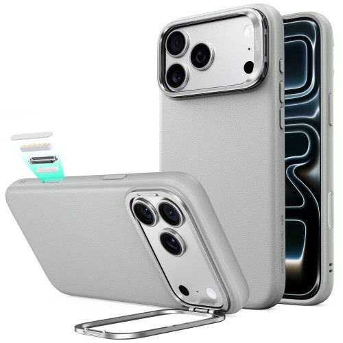 Esr Leather Kickstand Magsafe Iphone 17 Pro / 18 Pro Grey