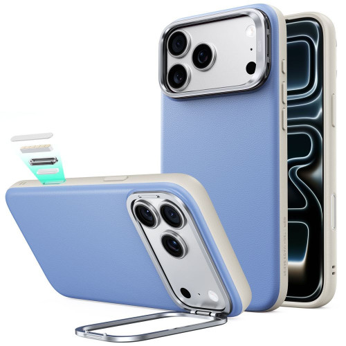 Esr Leather Kickstand Magsafe Iphone 17 Pro / 18 Pro Light Blue
