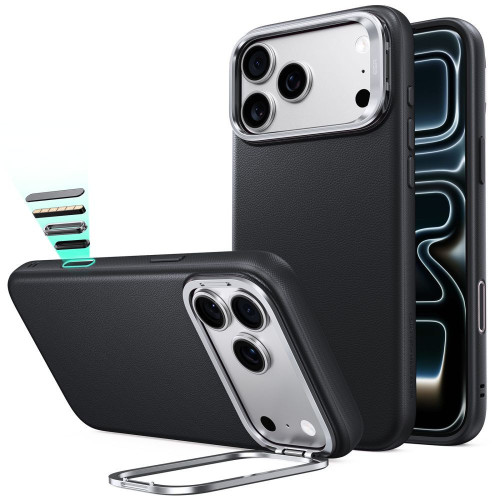 Esr Leather Kickstand Magsafe Iphone 17 Pro Max / 18 Pro Max Black