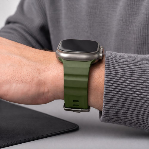 Tech-protect Motion Apple Watch 8 / 9 / 10 / 11 / 12 / Se / Ultra (44 / 45 / 46 / 49 Mm) Tactical Green, Ansicht 6