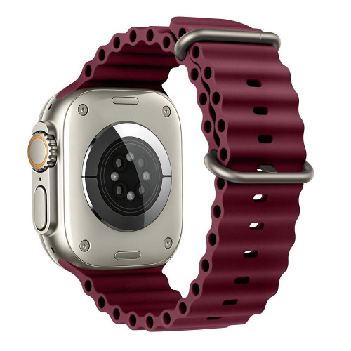 Tech-protect Iconband Pro Apple Watch 8 / 9 / 10 / 11 / 12 / Se / Ultra (44 / 45 / 46 / 49 Mm) Deep Burgundy, Ansicht 2