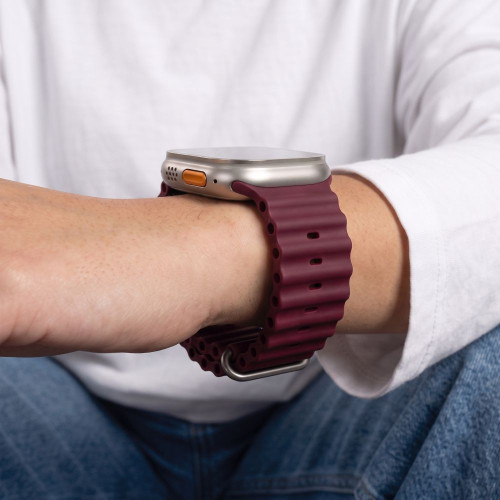 Tech-protect Iconband Pro Apple Watch 8 / 9 / 10 / 11 / 12 / Se / Ultra (44 / 45 / 46 / 49 Mm) Deep Burgundy, Ansicht 5