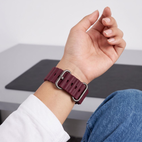 Tech-protect Iconband Pro Apple Watch 8 / 9 / 10 / 11 / 12 / Se / Ultra (44 / 45 / 46 / 49 Mm) Deep Burgundy, Ansicht 6