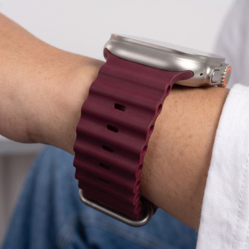 Tech-protect Iconband Pro Apple Watch 8 / 9 / 10 / 11 / 12 / Se / Ultra (44 / 45 / 46 / 49 Mm) Deep Burgundy, Ansicht 7