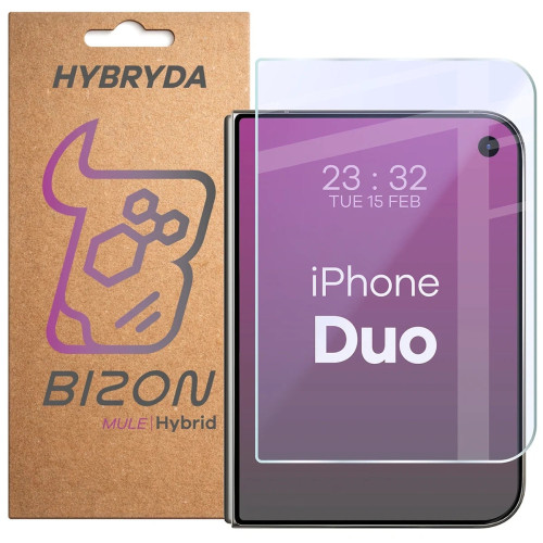 Flexible hybrid glass Bizon Hybrid Mule for iPhone Duo