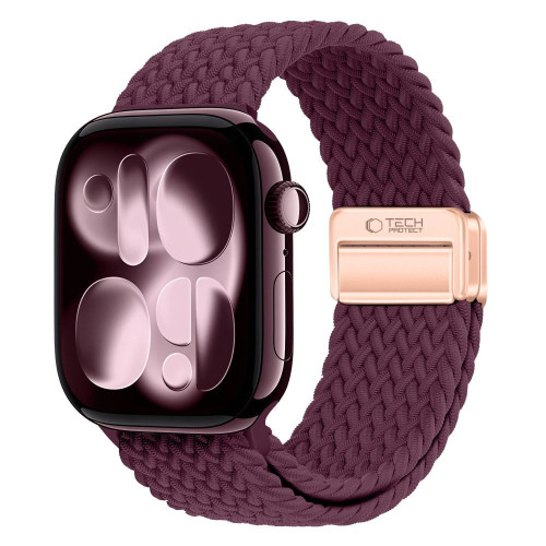 Tech-protect Nylonmag Apple Watch 8 / 9 / 10 / 11 / 12 / Se (40 / 41 / 42 Mm) Deep Burgundy