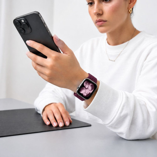Tech-protect Nylonmag Apple Watch 8 / 9 / 10 / 11 / 12 / Se (40 / 41 / 42 Mm) Deep Burgundy, view 5