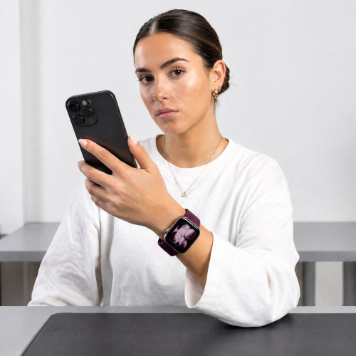 Tech-protect Nylonmag Apple Watch 8 / 9 / 10 / 11 / 12 / Se / Ultra (44 / 45 / 46 / 49 Mm) Deep Burgundy, view 8
