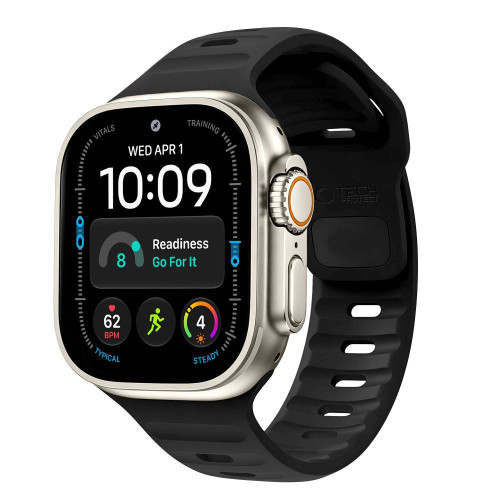 Tech-protect Silicone Line Apple Watch 8 / 9 / 10 / 11 / 12 / Se / Ultra (44 / 45 / 46 / 49 Mm) Black