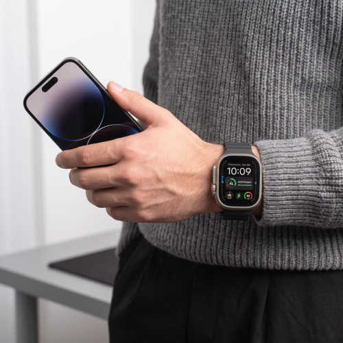 Tech-protect Silicone Line Apple Watch 8 / 9 / 10 / 11 / 12 / Se / Ultra (44 / 45 / 46 / 49 Mm) Black, Ansicht 6