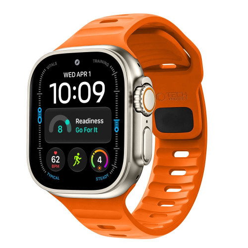Tech-protect Silicone Line Apple Watch 8 / 9 / 10 / 11 / 12 / Se / Ultra (44 / 45 / 46 / 49 Mm) Orange