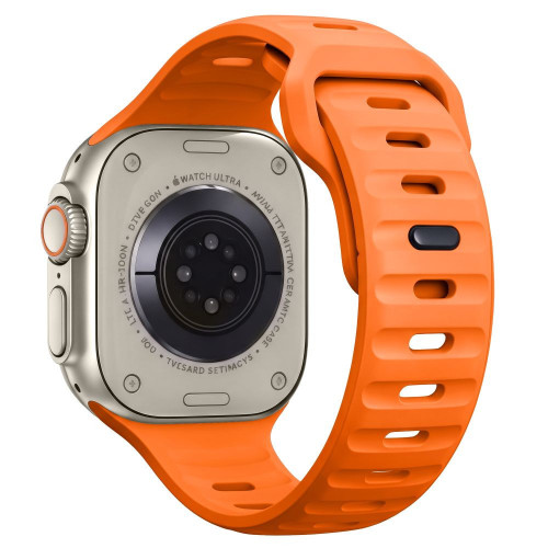 Tech-protect Silicone Line Apple Watch 8 / 9 / 10 / 11 / 12 / Se / Ultra (44 / 45 / 46 / 49 Mm) Orange, Ansicht 2