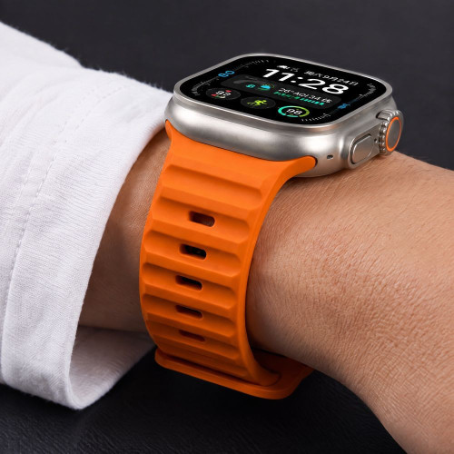 Tech-protect Silicone Line Apple Watch 8 / 9 / 10 / 11 / 12 / Se / Ultra (44 / 45 / 46 / 49 Mm) Orange, Ansicht 8