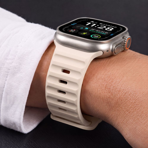 Tech-protect Silicone Line Apple Watch 8 / 9 / 10 / 11 / 12 / Se / Ultra (44 / 45 / 46 / 49 Mm) Stone, Ansicht 6