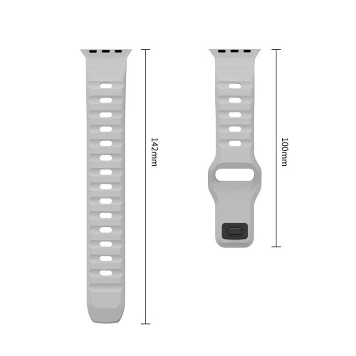 Tech-protect Silicone Line Apple Watch 8 / 9 / 10 / 11 / 12 / Se / Ultra (44 / 45 / 46 / 49 Mm) Lunar Grey, Ansicht 3