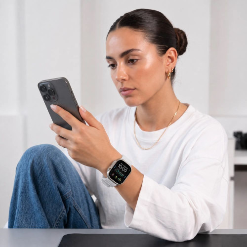 Tech-protect Silicone Line Apple Watch 8 / 9 / 10 / 11 / 12 / Se / Ultra (44 / 45 / 46 / 49 Mm) Lunar Grey, Ansicht 4