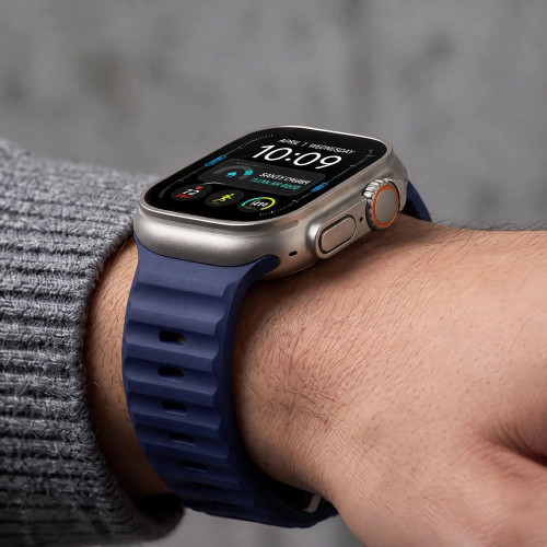 Tech-protect Silicone Line Apple Watch 8 / 9 / 10 / 11 / 12 / Se / Ultra (44 / 45 / 46 / 49 Mm) Atlantic Blue, Ansicht 6
