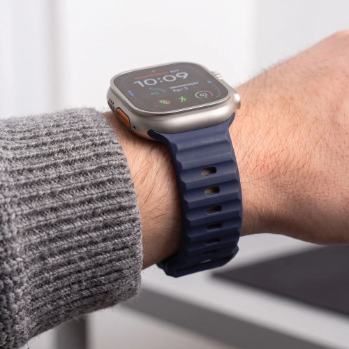 Tech-protect Silicone Line Apple Watch 8 / 9 / 10 / 11 / 12 / Se / Ultra (44 / 45 / 46 / 49 Mm) Atlantic Blue, Ansicht 7