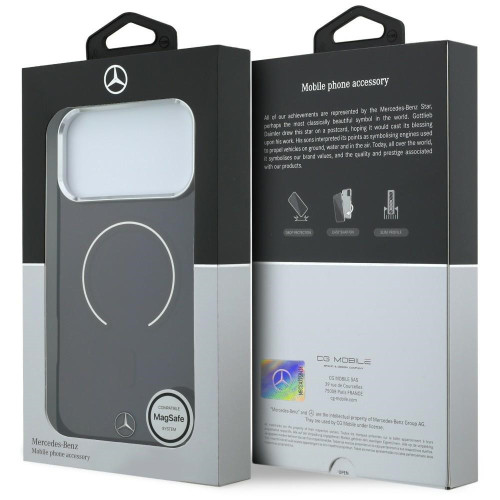 Etui Mercedes Double Layer Iconic Logo MagSafe do iPhone 18 Pro Max / 17 Pro Max burgundowy, Ansicht 8