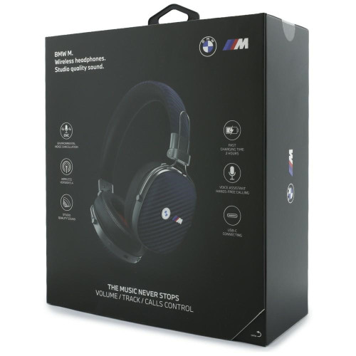 Słuchawki nauszne BMW Carbon Metal Parts and Logos Bluetooth ENC granatowy, pohled 6