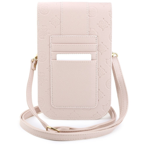 Torebka na telefon Guess Peony 4G & Classic Logos Stripe with Strap różowy, widok 2
