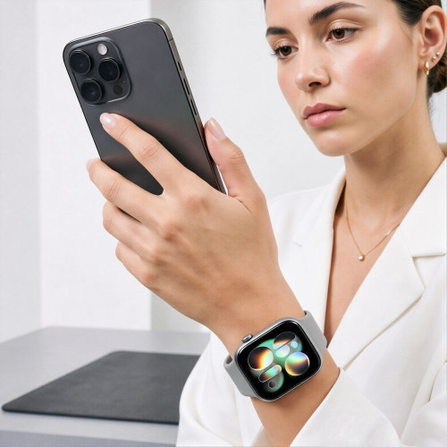 Tech-protect Silicone Apple Watch 8 / 9 / 10 / 11 / 12 / Se (40 / 41 / 42 Mm) Lunar Grey, view 7