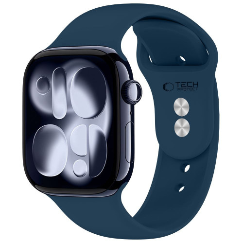 Tech-protect Silicone Apple Watch 8 / 9 / 10 / 11 / 12 / Se (40 / 41 / 42 Mm) Navy Blue