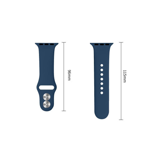Tech-protect Silicone Apple Watch 8 / 9 / 10 / 11 / 12 / Se (40 / 41 / 42 Mm) Navy Blue, view 3