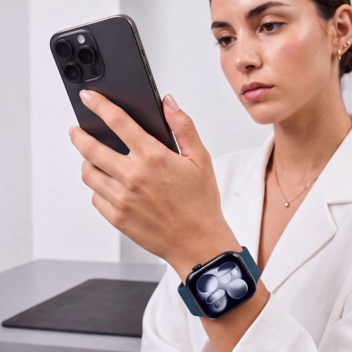 Tech-protect Silicone Apple Watch 8 / 9 / 10 / 11 / 12 / Se (40 / 41 / 42 Mm) Navy Blue, view 4