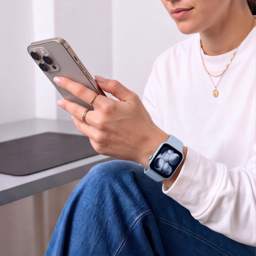 Tech-protect Silicone Apple Watch 8 / 9 / 10 / 11 / 12 / Se (40 / 41 / 42 Mm) Blue Jeans, view 4