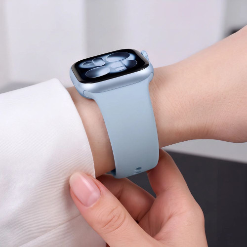 Tech-protect Silicone Apple Watch 8 / 9 / 10 / 11 / 12 / Se (40 / 41 / 42 Mm) Blue Jeans, view 8