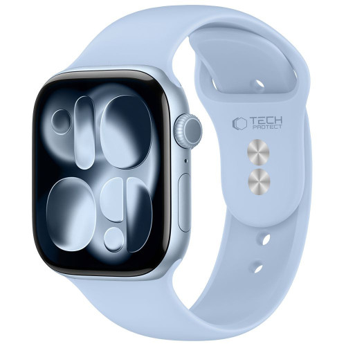 Tech-protect Silicone Apple Watch 8 / 9 / 10 / 11 / 12 / Se (40 / 41 / 42 Mm) Light Blue