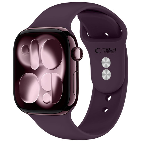 Tech-protect Silicone Apple Watch 8 / 9 / 10 / 11 / 12 / Se (40 / 41 / 42 Mm) Deep Burgundy