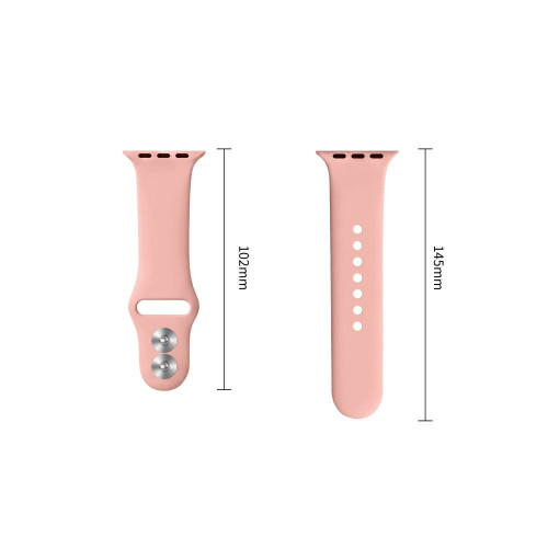 Tech-protect Silicone Apple Watch 8 / 9 / 10 / 11 / 12 / Se / Ultra (44 / 45 / 46 / 49 Mm) Dusty Rose, widok 3
