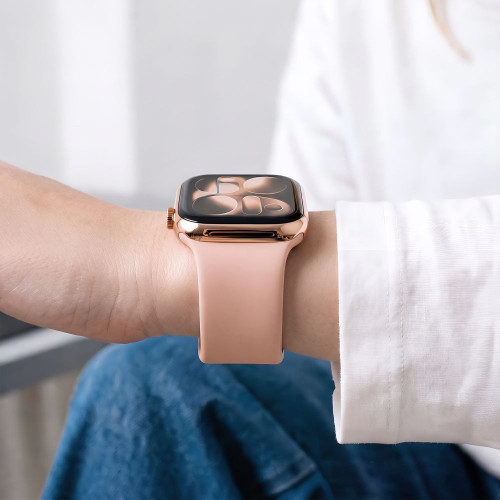 Tech-protect Silicone Apple Watch 8 / 9 / 10 / 11 / 12 / Se / Ultra (44 / 45 / 46 / 49 Mm) Dusty Rose, widok 6