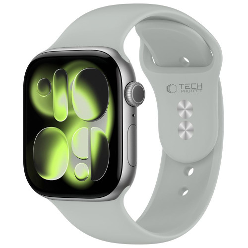 Tech-protect Silicone Apple Watch 8 / 9 / 10 / 11 / 12 / Se / Ultra (44 / 45 / 46 / 49 Mm) Lunar Grey